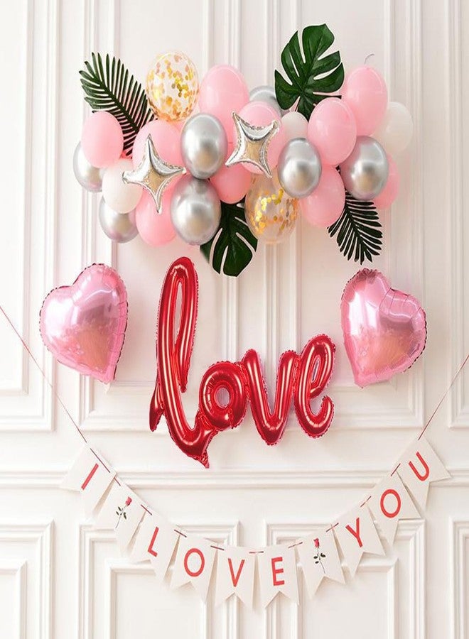 AnnoDeel 2pcs 41inch Love Foil Balloons,Red Love Mylar Letter Balloons Big Banner Romantic Wedding Anniversary Decor Bridal Shower Birthday Party decorations - Image 3